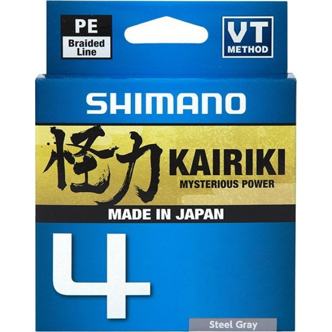 Леска плетёная SHIMANO KAIRIKI 4 PE 150 м серая 0,230 мм 18,6 кг LDM54TE3023015S